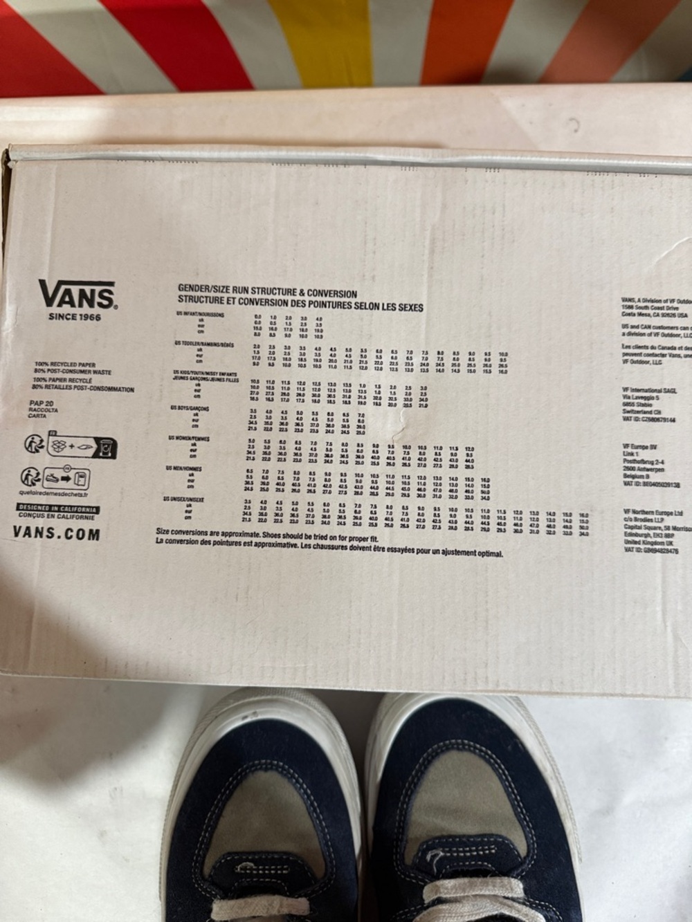 Vans Navy, Gray & Orange Half Cab Skate Shoes 7 - Picture 13 of 13